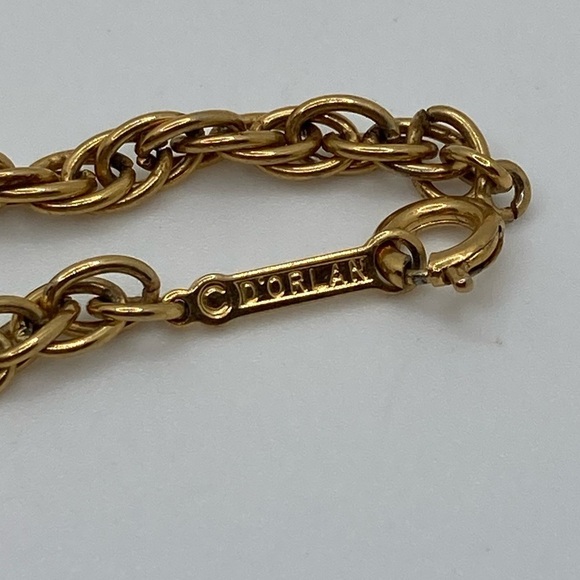 Vtg Dorlan D’Orlan Gold Plated Twisted Rope Chain 26” Length / 4mm Width - Picture 2 of 4